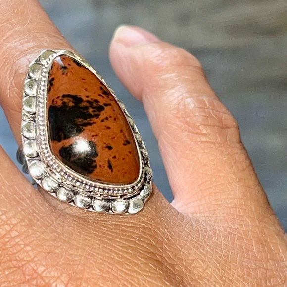 Mahogany Obsidian Ring Size 8 - Picture 3 of 8